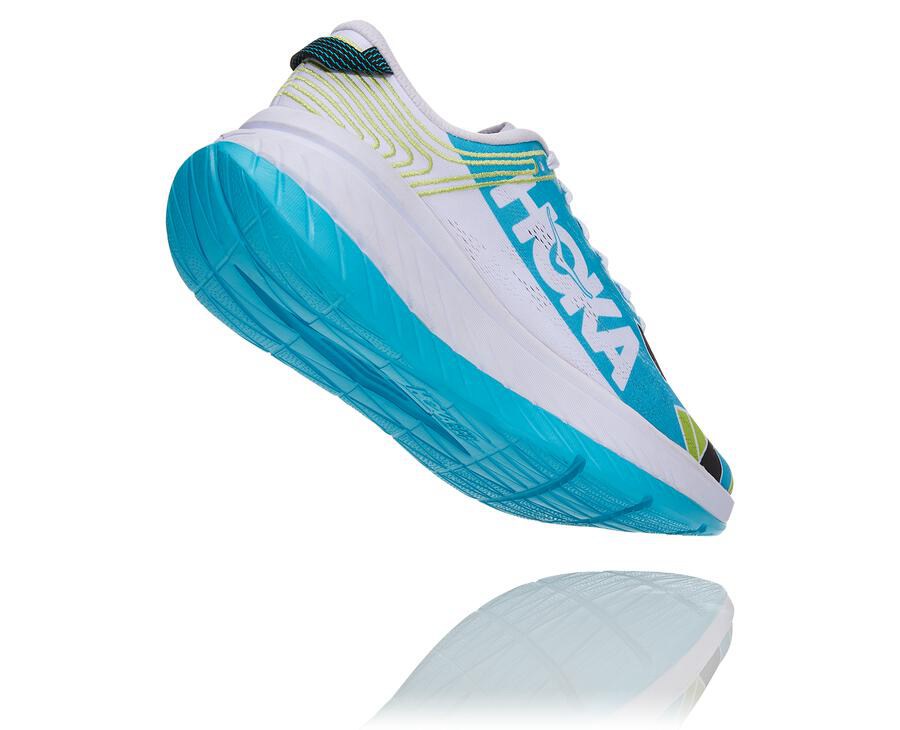 Tenis Hoka One One Hombre Azules/Blancos - Ironman Kona Carbon X - AYNM87139